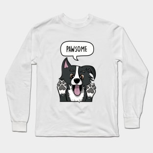 Pawsome Border Collie Long Sleeve T-Shirt